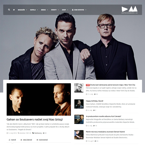 depechemode.sk: čierna, alebo biela?