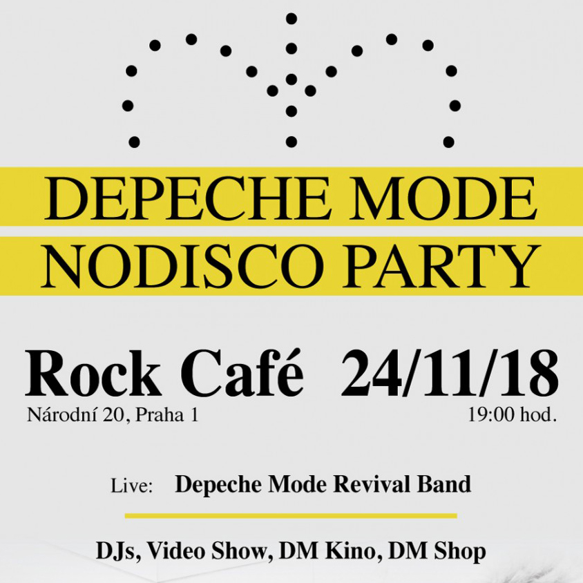Pozvánka na Depeche Mode Nodisco Party v Prahe 24.11.2018