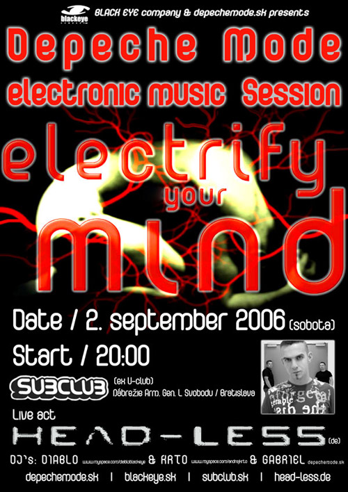 Plagát akcie: Electrify Your Mind (Depeche Mode & Electronic music party)