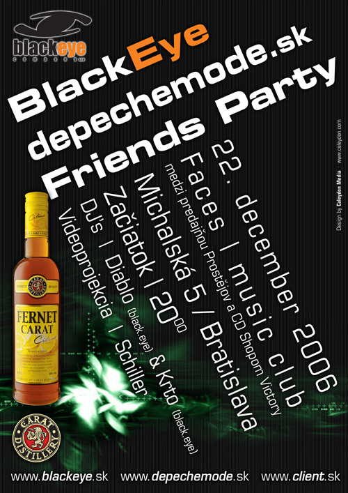 Plagát akcie: Black Eye & DepecheMode.sk Friends Party