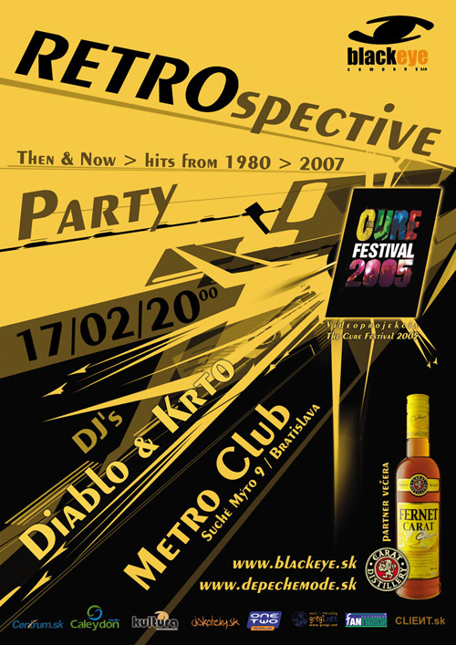 Plagát akcie: RETROspective Party (Then & Now > hits from 1980 > 2007)
