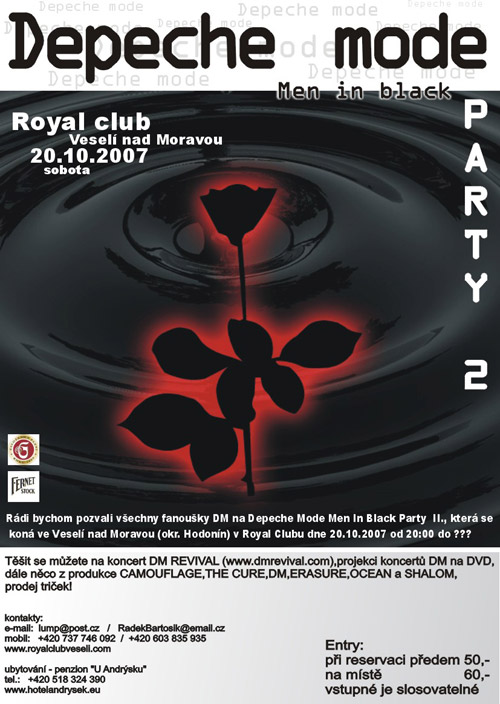 Plagát: Depeche Mode Men in Black Party 2