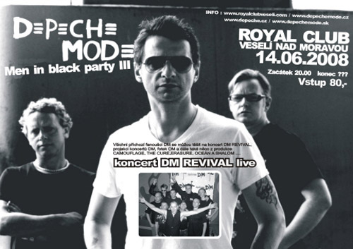 Plagát akcie: Depeche Mode Men in Black Party 3