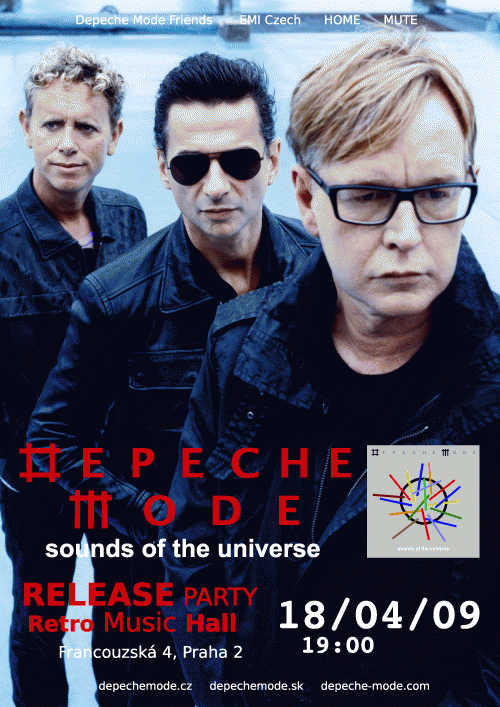 Plagát akcie: Depeche Mode Release Party - Sounds of The Universe