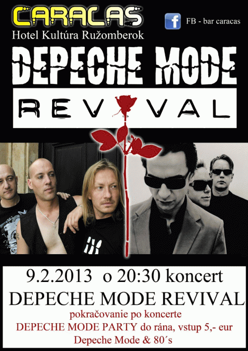 Plagát akcie: Depeche Mode revival (CZ) + Afterparty