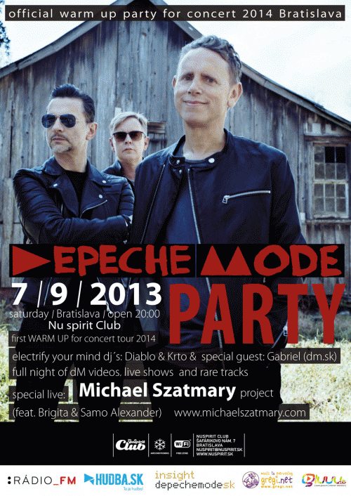 Plagát: Official Depeche Mode Warm Up Party