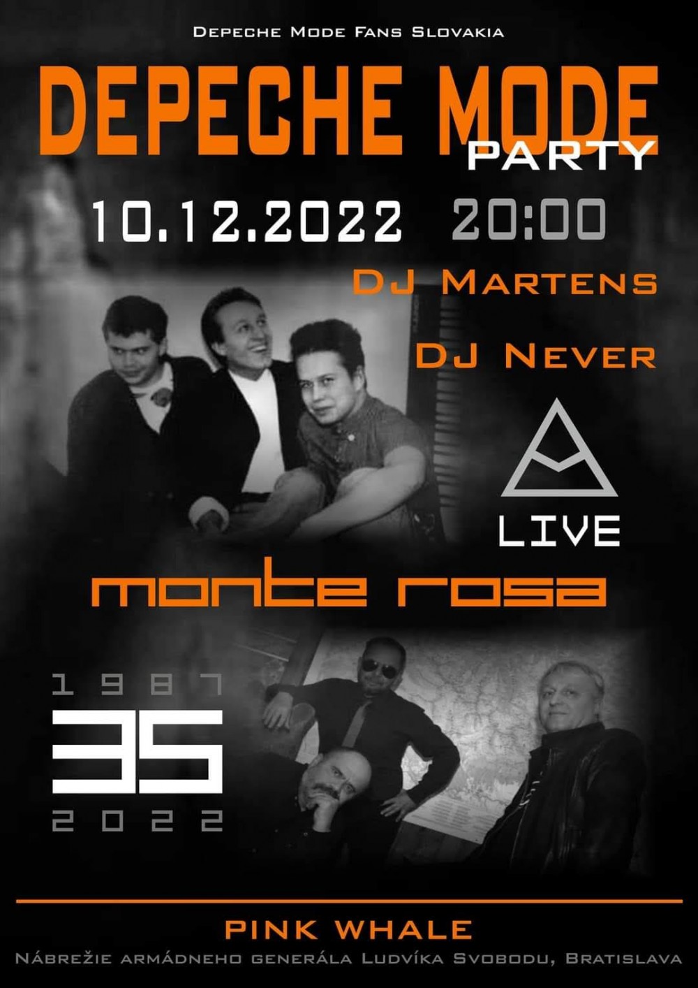 Plagát akcie: Depeche Mode Party + Monte Rosa