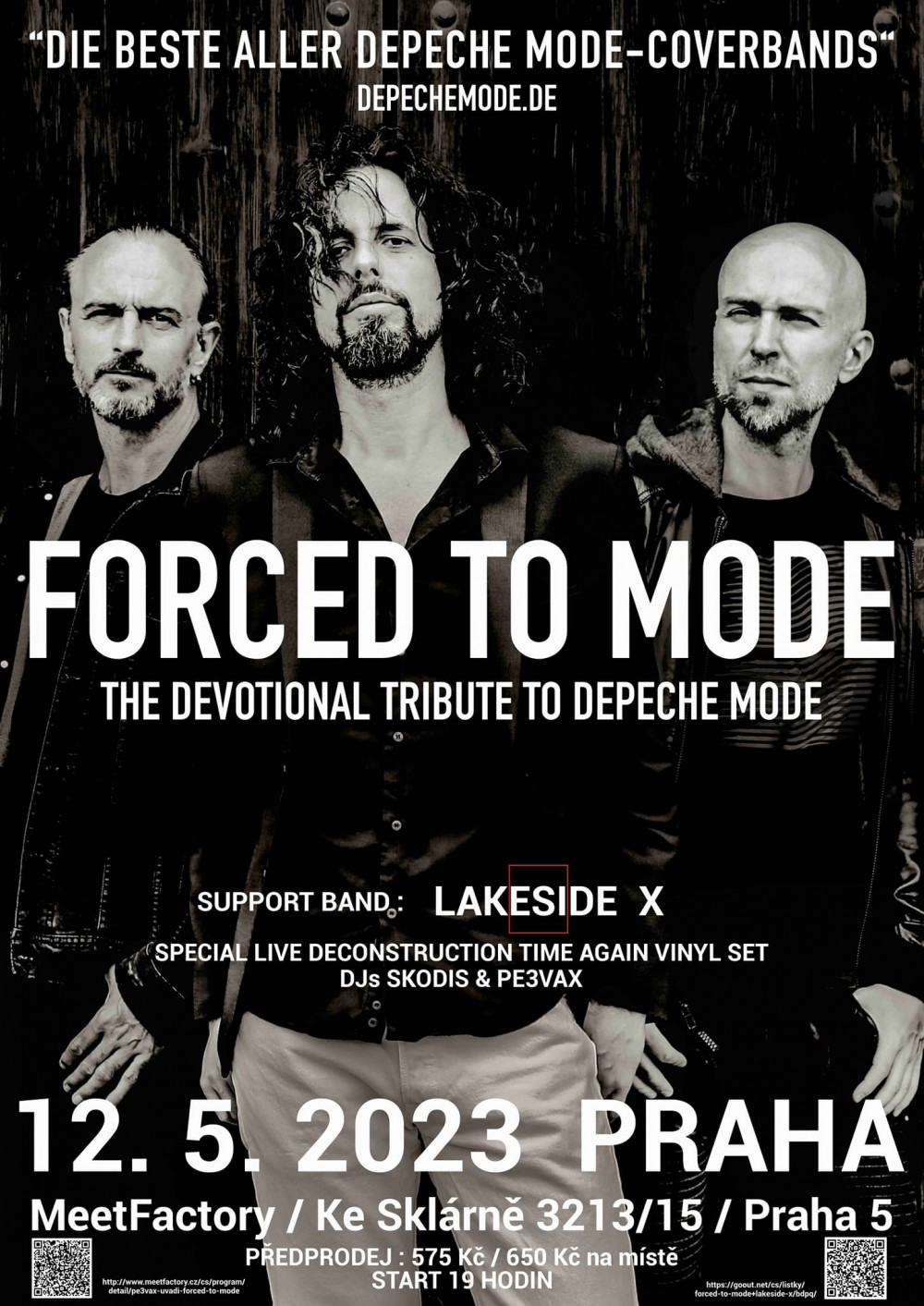 Plagát: Koncert Forced To Mode + Lakeside X 