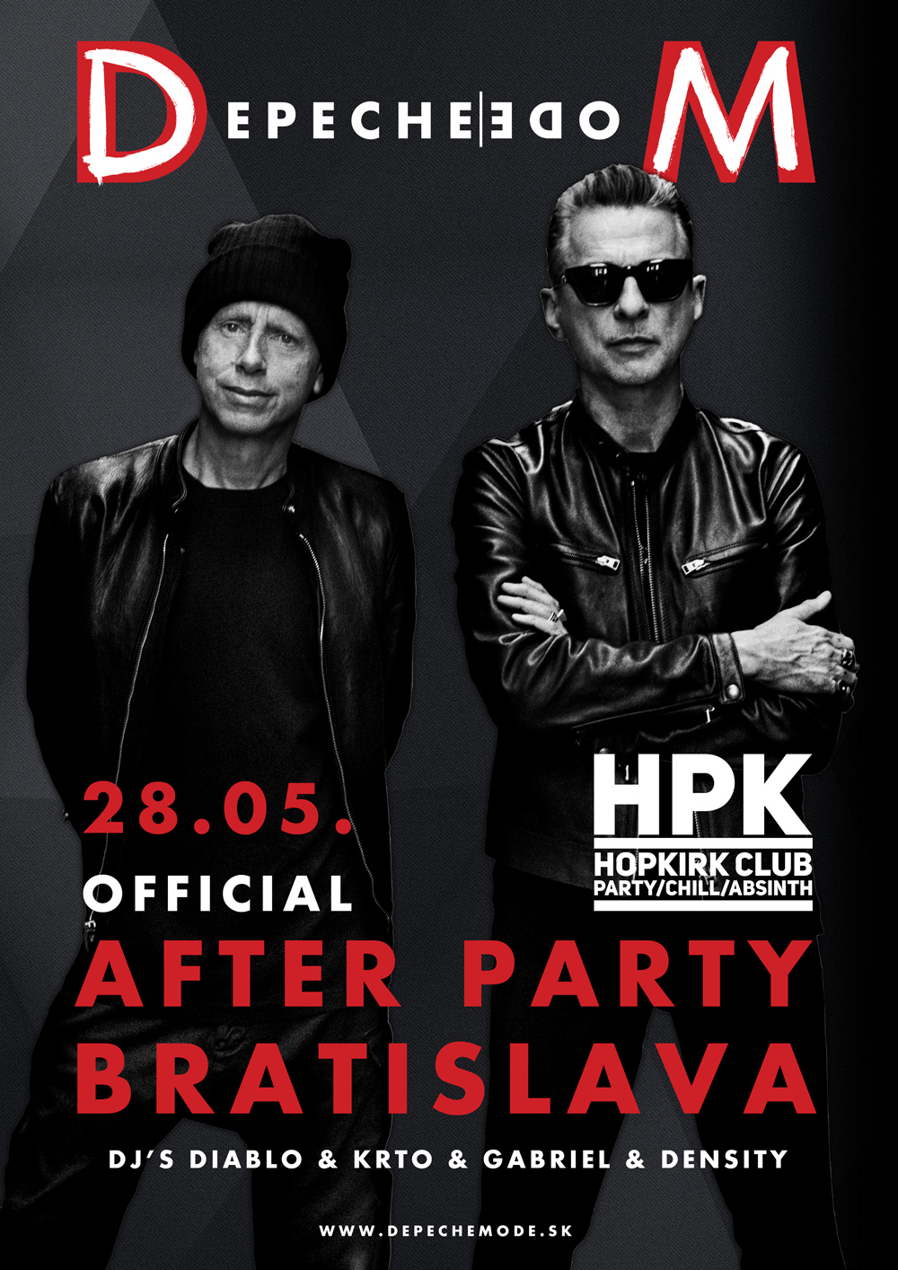 Plagát: Oficiálna Depeche Mode Afterparty po koncerte