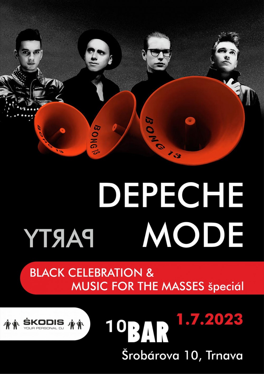 Plagát: Depeche Mode Party / Black Celebration + Music For The Masses špeciál