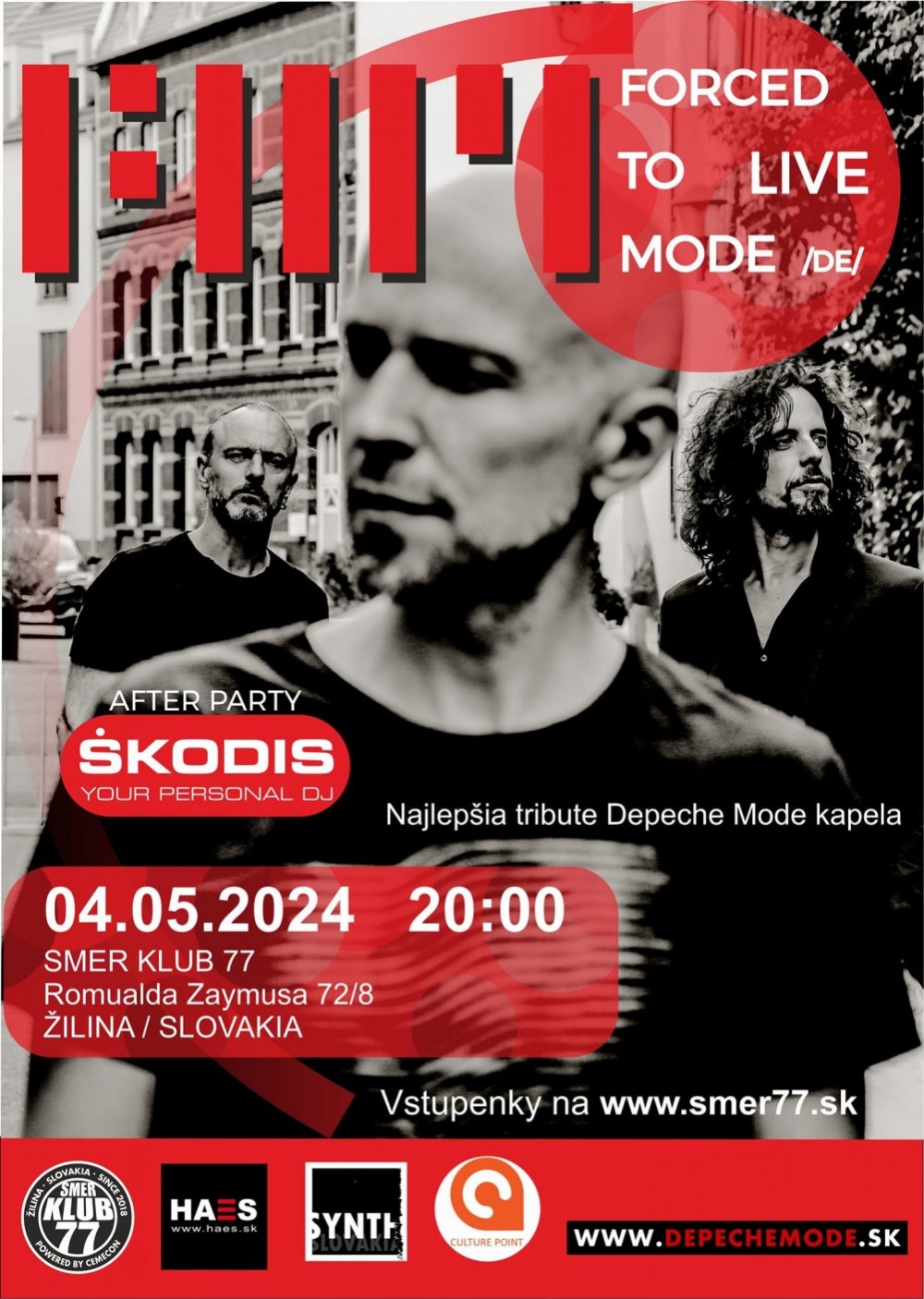 Plagát akcie: koncert Forced To Mode + Depeche Mode Party
