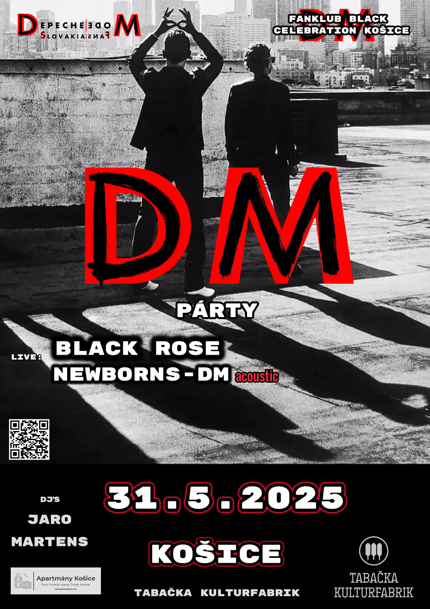 Plagát akcie: koncert Black Rose a Newborns + Depeche Mode Party