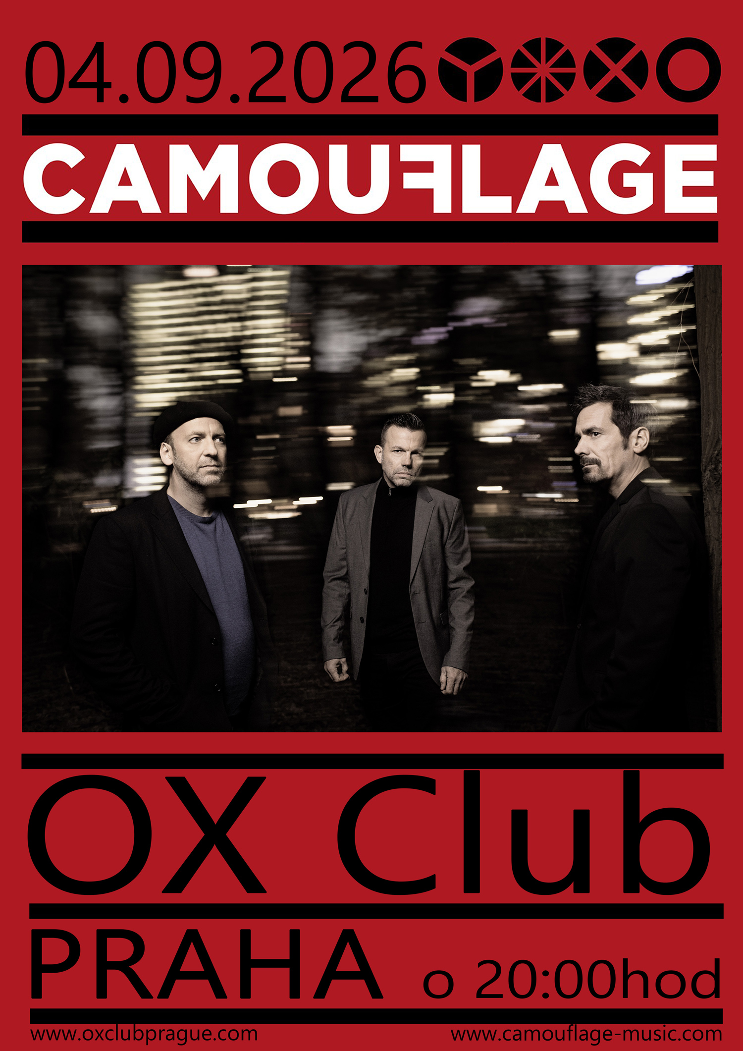 Plagát akcie: koncert Camouflage, Praha