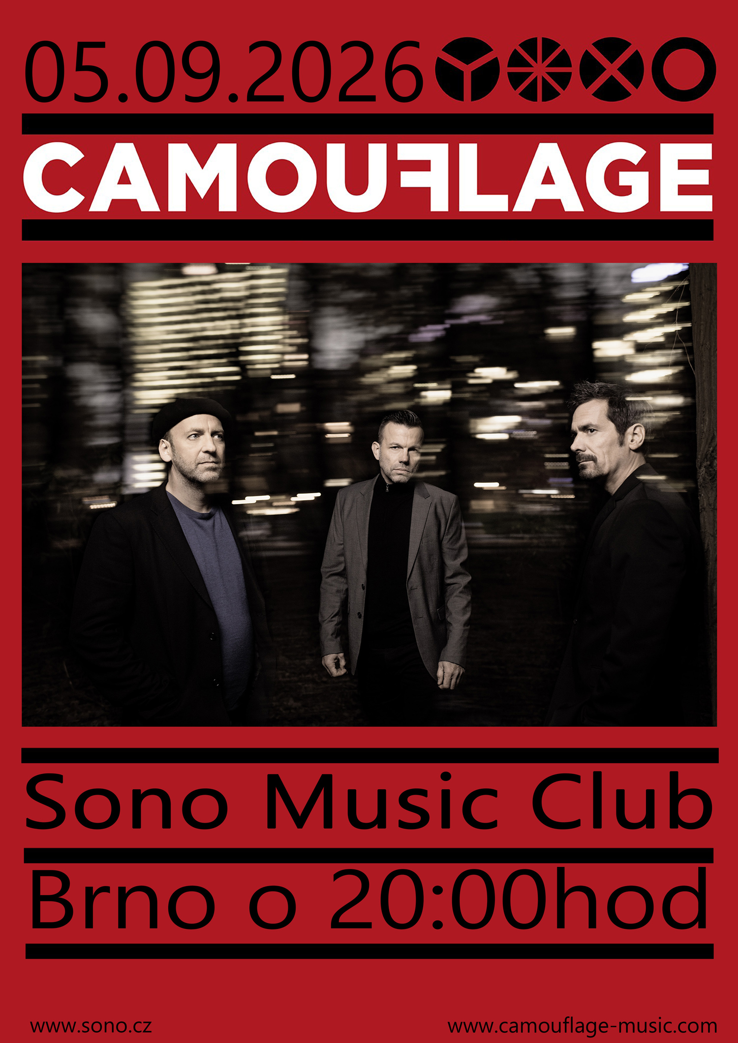 Plagát akcie: koncert Camouflage, Brno