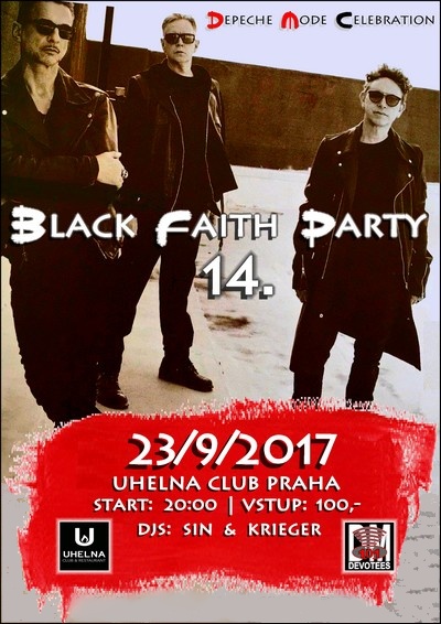 Plagát akcie: Depeche Mode Black Faith Party 14.