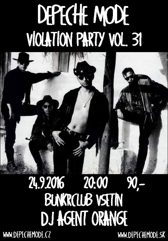 Plagát akcie: Depeche Mode Violation party vol.29