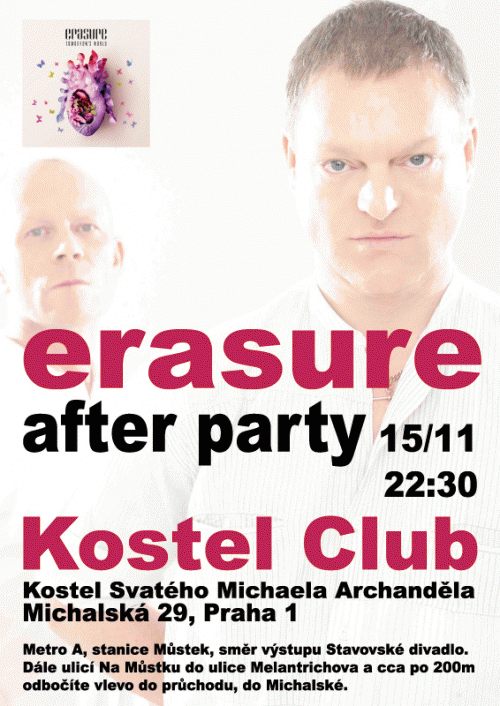 Plagát akcie: ERASURE After Party Praha